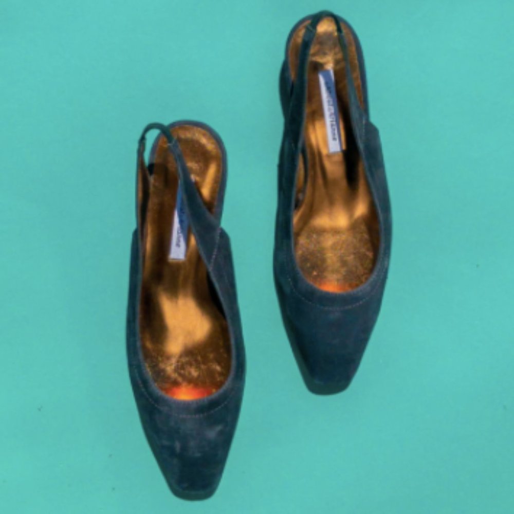 About Arianne Galo Suede Slingbacks, Size 40 (9.5)